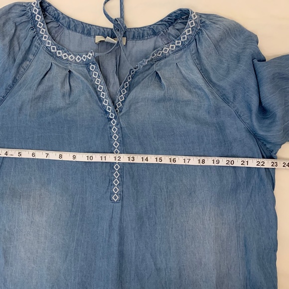 Distressed Denim Top - Picture 9 of 11